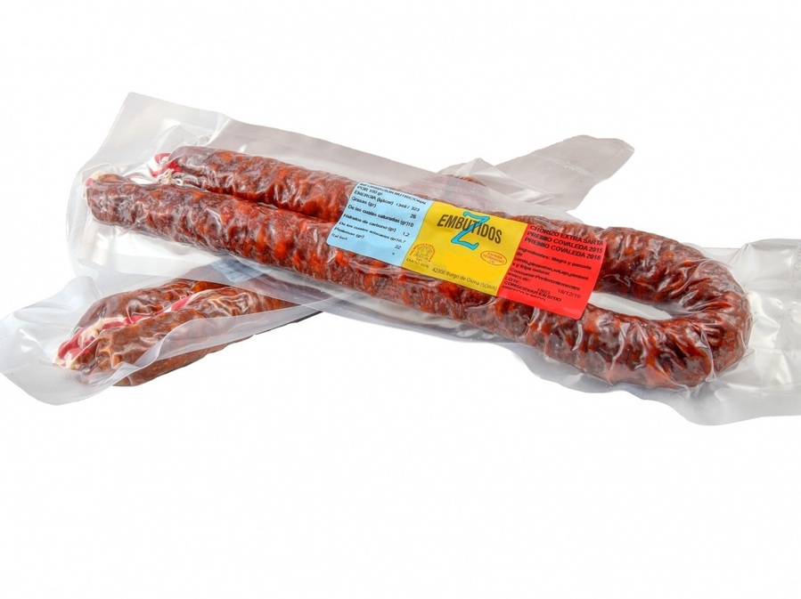 Chorizo ARTESANO "Z" de El Burgo de Osma. Peso 350grs aprox. "PREMIO 2015  Y 2018 AL MEJOR CHORIZO DEL MUNDO"