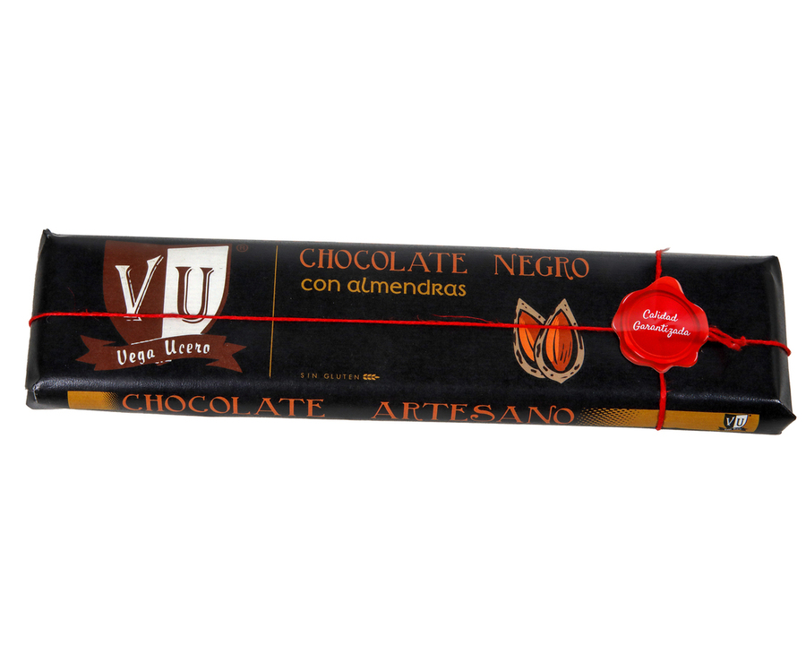 Chocolate Negro con almendras Lingote 300 grs