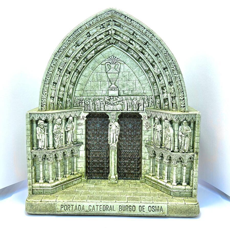 Portada Catedral de la Asunción. Catedral be El Burgo de Osma 12x14 cm.