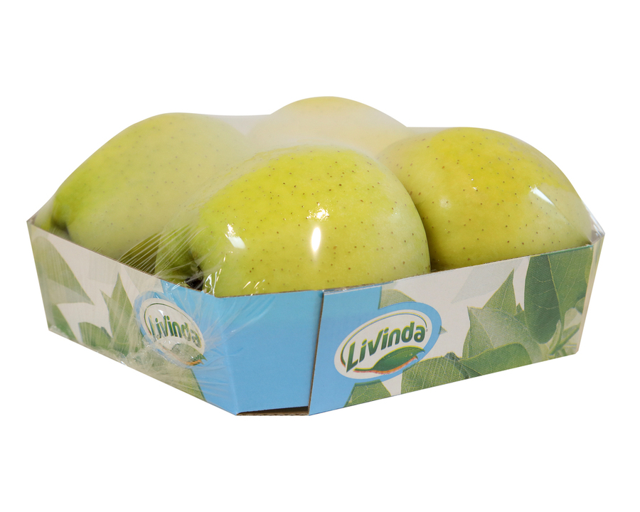 Barqueta de Manzanas DE 4 UNIDADES Variedad GOLDEN DELICIUS de Soria 1,2Kg aprox