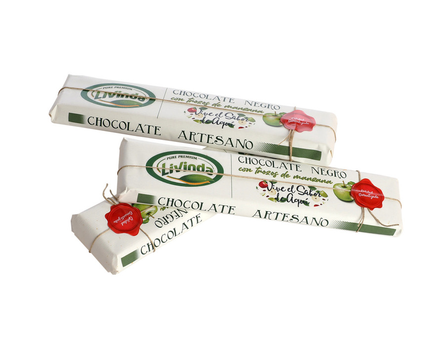 Lingote de Chocolate negro con Manzana 300 grs