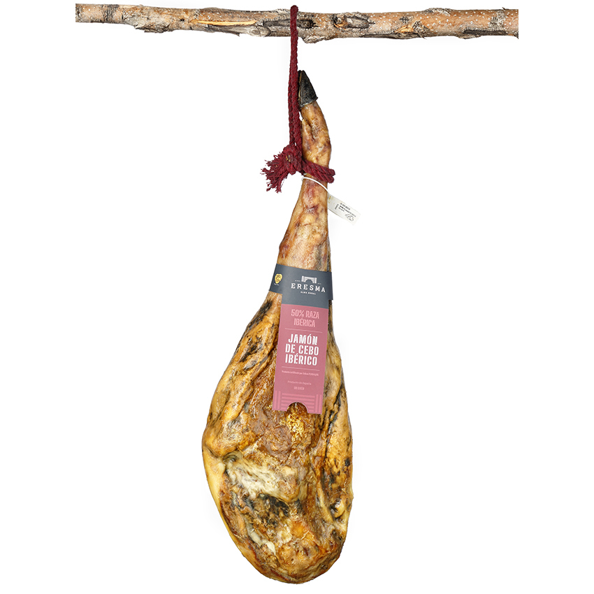 JAMÓN DE CEBO IBÉRICO PIEZA (8,5 KG) 50% RAZA IBÉRICA.