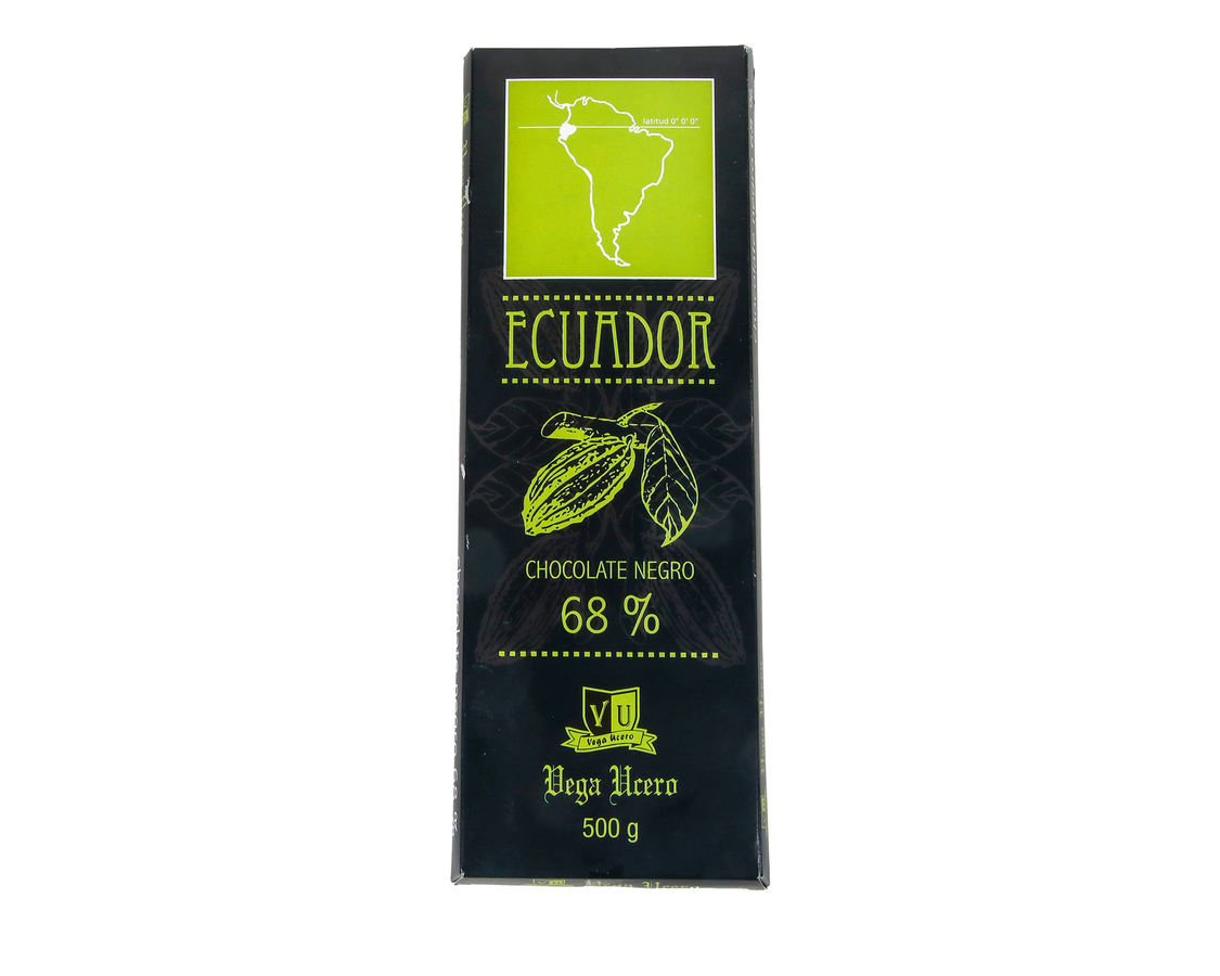 Chocolate Negro con Cacao de Ecuador Tableta de 500 grs Vega Ucero